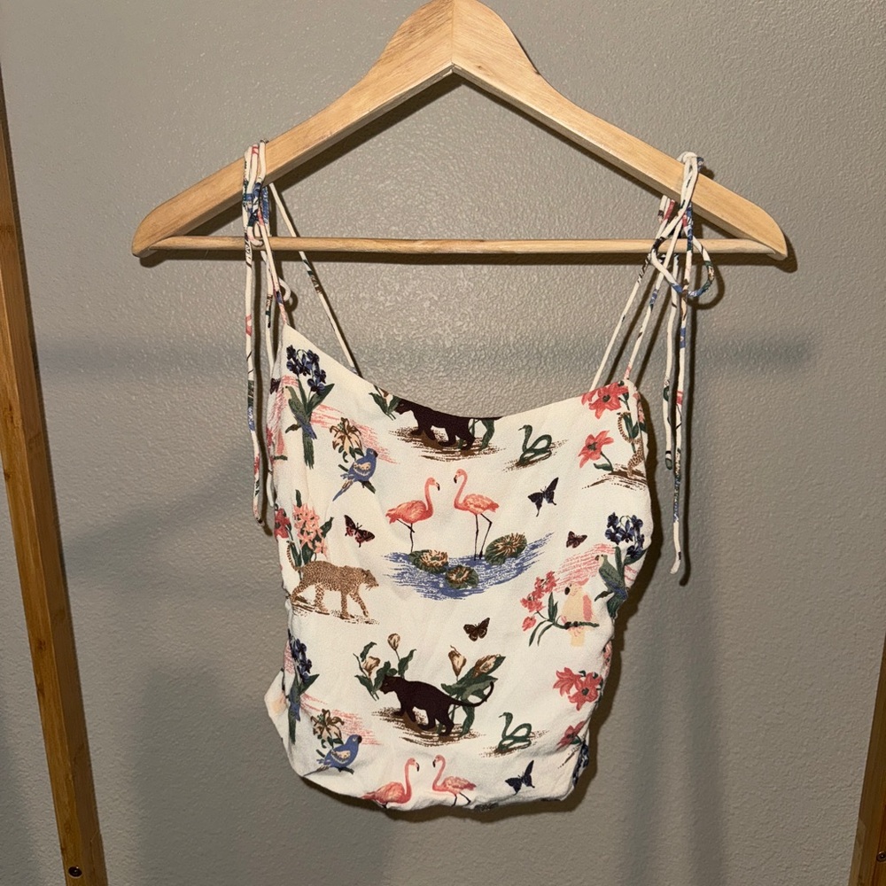 Reformation Animal Print Tank Top